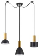 Φωτιστικό Οροφής Adept Flex 77-8944 40x40x300cm 3xE27 60W Black-Gold Homelighting