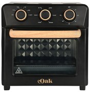 Estia 06-23690 Oak Φριτέζα αέρος 1400W 12lt με 4 λειτουργίες ψησίματος,  Μαύρο