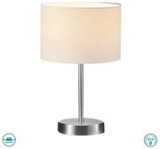 Επιτραπέζιο Φωτιστικό Νίκελ &amp; Λευκό Hotel 501100101 Trio Lighting-501100101-Λευκό 501100101