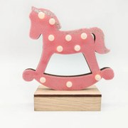 "WOODEN PINK HORSE", 10 MINI LED ΛΑΜΠ. ΜΠΑΤ. (2xAA), WW,IP20, 17X4.5X16CM ACA X061011240