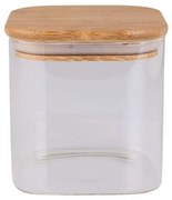 Δοχείο Αποθήκευσης Γυάλινο Essentials 01-12922 550ml 10x10x10,6cm Natural-Clear Estia Γυαλί,Bamboo