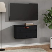 vidaXL Ντουλάπι Τοίχου Μαύρο 60x30x35 εκ. από Μασίφ Ξύλο Πεύκου