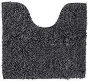 Πατάκι Λεκάνης Misto Black Sealskin 55x60 Chenille-Πολυέστερ