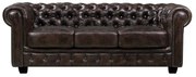 Καναπές Chesterfield Brown 689 E9574,3 201X92X72 cm Δέρμα