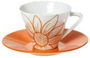 Φλυτζάνι Καφέ Oranie 25.392.17 Orange-White Cryspo Trio Πορσελάνη