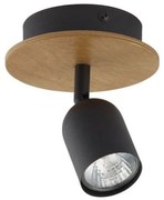 Σποτ Φωτιστικό Τοίχου-Οροφής με ξύλο TOP WOOD TK Lighting 3290 Μαύρο