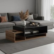 Τραπέζι σαλονιού Dekost σε oak με μαύρο μαρμάρου απόχρωση 105x50x32εκ. 105x50x32 εκ.