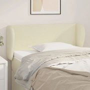 vidaXL Κεφαλάρι με Πτερύγια Κρεμ 83x23x78/88 εκ. Συνθετικό Δέρμα