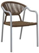 Πολυθρόνα Αλουμινιου Sasta 6.0202 56x64x81cm White Zita Plus