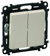 Διακόπτης Διπλός Κομμυτατέρ Μπεζ Valena Life 752205 Legrand-752205-Μπεζ 752205
