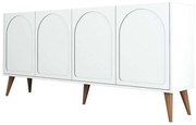 Μπουφές Lyon 845HCT5533 180x35x81cm White Μοριοσανίδα, Μελαμίνη