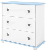 Συρταριέρα  με Αλλαξιέρα  Stars White + Blue  83x48x87cm  BC20070B  BabyCute