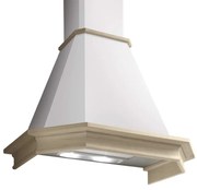 Απορροφητήρας Με Καμινάδα Ρουστίκ Classic 065018102 90cm White-Natural Pyramis Μέταλλο,Ξύλο