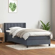 ΚΡΕΒΑΤΙ BOXSPRING ΜΕ ΣΤΡΩΜΑ ΣΚΟΥΡΟ ΓΚΡΙ 90X210 ΕΚ. ΒΕΛΟΥΔΙΝΟ 3318436