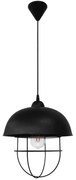 Φωτιστικό Οροφής 35-0047 Sfera 1/L Ε27 Με Πλέγμα H100XΦ30cm Navy Black Heronia Μέταλλο