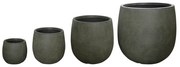 ΣΕΤ 4ΤΜΧ ΓΛΑΣΤΡΕΣ ΣΤΡΟΓΓΥΛΕΣ GARDENER HM4726 FIBERCLAY ΓΚΡΙΖΟΠΡΑΣΙΝΟ Φ55.5x53.5Υεκ (1 Τεμμάχια)