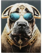 Glass Picture Fashion Dog 60x80cm - Πολύχρωμο