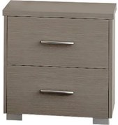 SarrisBros  Κομοδίνο με 2 Συρτάρια 50x48x34cm Sarris Bross SB7 Smoke BEST-21235002