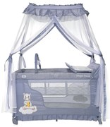 LORELLI ΠΑΡΚΟΚΡΕΒΑΤΟ 2 ΕΠΙΠΕΔΩΝ ΜΕ ΑΛΛΑΞΙΕΡΑ ΚΑΙ ΚΟΥΝΟΥΠΙΕΡΑ MAGIC SLEEP COOL GREY HIPPO 10080482210