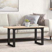vidaXL Τραπεζάκι Σαλονιού Πλαίσιο Ο 90x40x45εκ Μασίφ Πεύκο/Ατσάλι