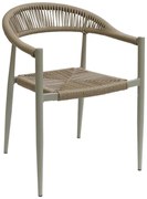 Καρέκλα - Πολυθρόνα Fagen στοιβαζόμενη σαμπανιζέ αλουμίνιο- textilene Φυσικό 56x60x78 εκ. 56x60x78 εκ.