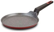 Κρεπιέρα Αντικολλητική Taurus 10-144-062 24cm Bordo-Black Nava 24cm Aluminium