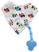 LORELLI ΒΡΕΦΙΚΗ BANDANA BIB WITH TEETHER AND RIBBON 1026018-BLUE CARS