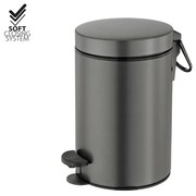 Χαρτοδοχείο 3lt Soft Closιng System Antracite Grained Sanco Waste Bins 90689-M118