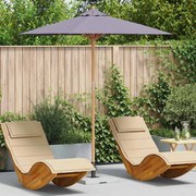 vidaXL Σκοτεινή Γκρι Ομπρέλα Κήπου 217x230 εκ Μπαμπού