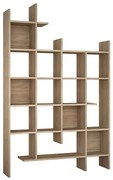 Βιβλιοθήκη Manco Megapap χρώμα φυσικό οξιάς 122x25,5x188εκ.