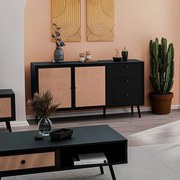 Μπουφές Oslo μαύρο-φυσικό 150x39x79εκ 150x39x79 εκ.