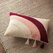 Μαξιλαροθήκη 30x45cm GOFIS HOME  Iris Cherry Pink Ecru 242