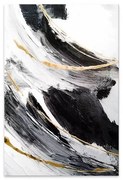 Πίνακας Σε Καμβά Golden And Silver Reflections 127985 Ψηφιακής Εκτύπωσης 50x75x3cm Megapap Κάθετοι Καμβάς