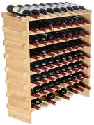 VEVOR 72 Bottle Stackable Modular Wine Rack Bamboo Wood Display Shelf 8-Tier