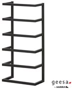 Geesa NEMOX Επίτοιχη ραφιέρα πετσετών 24x12 x48εκ Black Matt