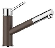 Blanco Kano-S Coffee-Chrome Μπαταρία Κουζίνας Με Αποσπώμενο Ντουζ