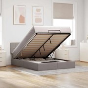 vidaXL Οθωμανικό κρεβάτι με στρώμα Taupe 140x200cm ύφασμα