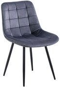 Καρέκλα Myriam-R ΕΜ7913,2R 50x58x83cm Dark Grey-Black Μέταλλο,Ύφασμα