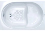 SANITEC 523 Gloria Μπανιέρα Ακρυλική με Κάθισμα 105x70cm