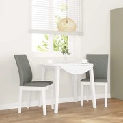 Καρέκλες τραπεζαρίας με μαξιλάρια 2 τεμάχια Λευκό μασίφ ξύλο