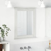 vidaXL Καθρέφτης VIGO Λευκό 55,5 x 5 x 70 εκ Μασίφ ξύλο πεύκου