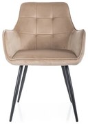 KRZESŁO LEMON VELVET CZARNY STELAŻ/BEŻ BLUVEL 28 DIOMMI-80-3689
