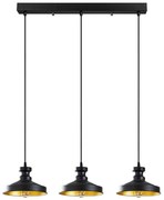 Φωτιστικό Οροφής - Ράγα Berceste 521SHN3259 72x22x109cm 3xE27 40W Black Opviq