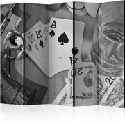 Διαχωριστικό με 5 τμήματα - Cards: black and white II [Room Dividers]