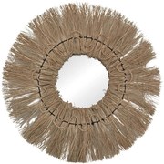 Καθρέπτης Τοίχου Apler 337-000040 Φ60x6cm Natural Inart Φυσικό Στάχυ