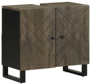 vidaXL νιπτήρας ντουλάπι μαύρο 62x33x58 cm μασίφ ξύλο Μάνγκο
