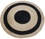 Χαλί Γιούτας 00.02.23153 Natural-Black 120X120cm Round