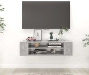 vidaXL Έπιπλο Τηλεόρασης Κρεμ. Γκρι Σκυρ. 100x30x26,5 εκ. Μοριοσανίδα