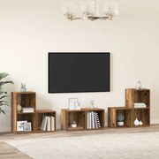 vidaXL Σετ επίπλου τηλεόρασης 6 pcs Παλιό Ξύλο Επεξεργασμένο ξύλο