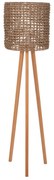Επιδαπέδιο Φωτιστικό Rubberwood-Rattan-Seagrass Σε Φυσικό Φ36x149,5Υεκ.